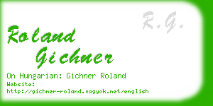 roland gichner business card